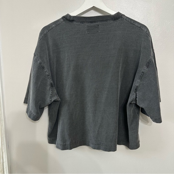 Joah Brown Boxy Crew Cotton Tee Washed Black - Picture 3 of 6